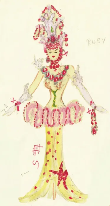 Framed Print : Murrays Cabaret Club costume design Framed Print : Murrays Cabaret Club costume design