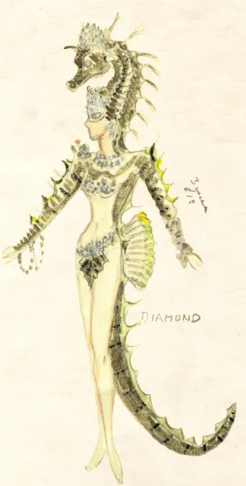 Framed Print : Murrays Cabaret Club costume design Framed Print : Murrays Cabaret Club costume design