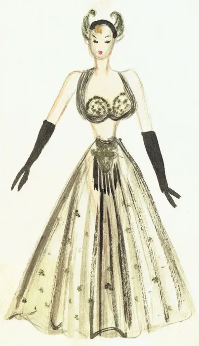 Framed Print : Murrays Cabaret Club costume design Framed Print : Murrays Cabaret Club costume design
