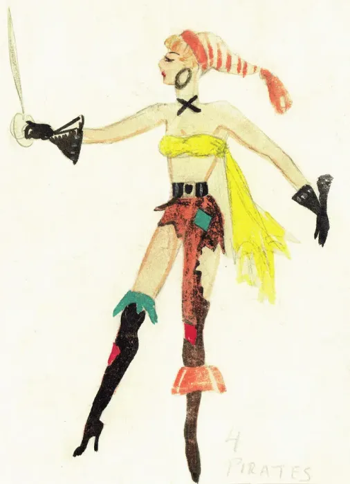 Framed Print : Murrays Cabaret Club costume design Framed Print : Murrays Cabaret Club costume design
