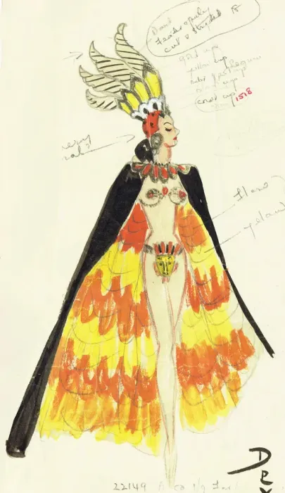 Framed Print : Murrays Cabaret Club costume design Framed Print : Murrays Cabaret Club costume design