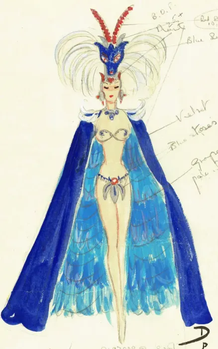 Framed Print : Murrays Cabaret Club costume design Framed Print : Murrays Cabaret Club costume design