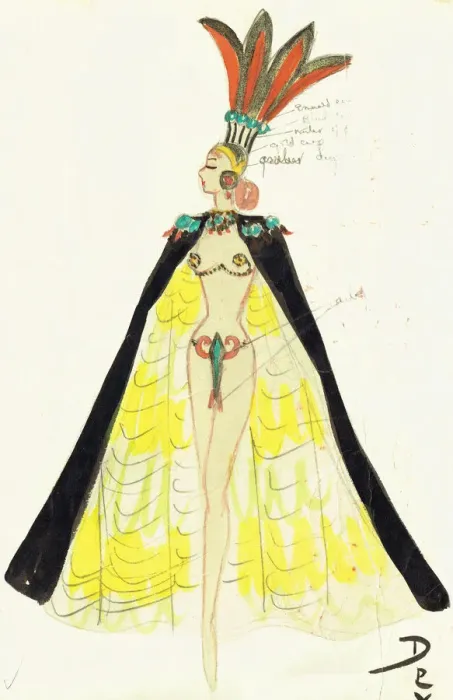 Framed Print : Murrays Cabaret Club costume design Framed Print : Murrays Cabaret Club costume design