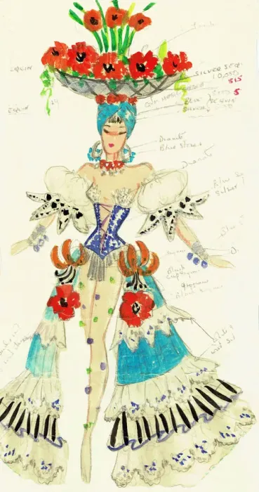 Framed Print : Murrays Cabaret Club costume design Framed Print : Murrays Cabaret Club costume design