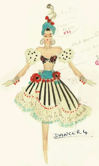 Framed Print : Murrays Cabaret Club costume design Framed Print : Murrays Cabaret Club costume design