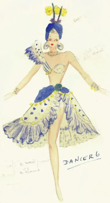 Framed Print : Murrays Cabaret Club costume design Framed Print : Murrays Cabaret Club costume design
