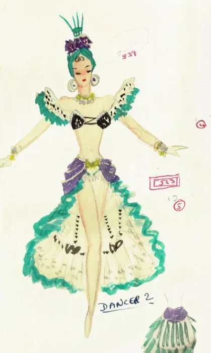 Framed Print : Murrays Cabaret Club costume design Framed Print : Murrays Cabaret Club costume design