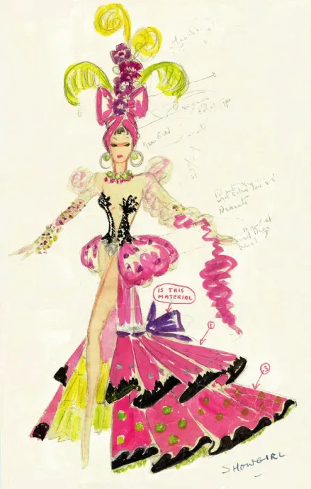 Framed Print : Murrays Cabaret Club costume design Framed Print : Murrays Cabaret Club costume design