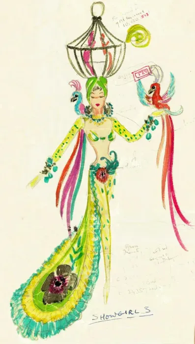 Framed Print : Murrays Cabaret Club costume design Framed Print : Murrays Cabaret Club costume design