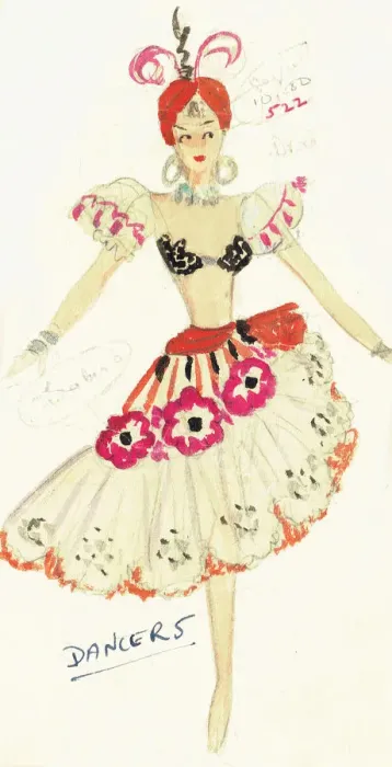 Framed Print : Murrays Cabaret Club costume design Framed Print : Murrays Cabaret Club costume design