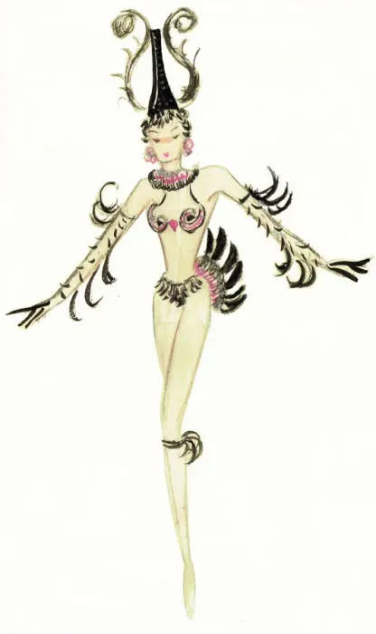 Framed Print : Murrays Cabaret Club costume design Framed Print : Murrays Cabaret Club costume design