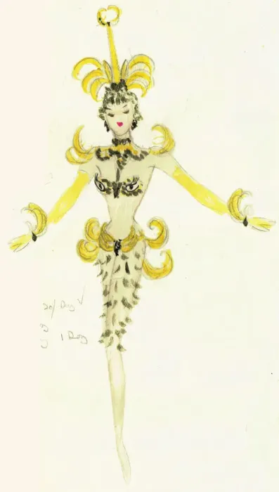 Framed Print : Murrays Cabaret Club costume design Framed Print : Murrays Cabaret Club costume design