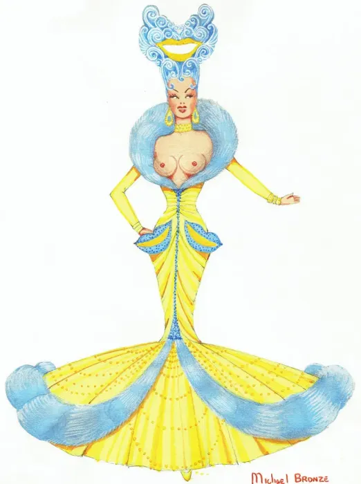 Framed Print : Murrays Cabaret Club costume design Framed Print : Murrays Cabaret Club costume design