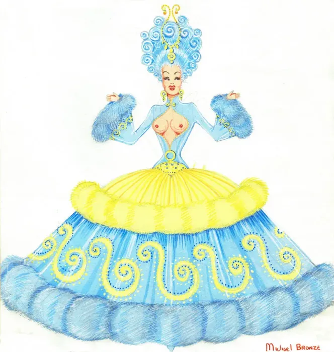 Framed Print : Murrays Cabaret Club costume design Framed Print : Murrays Cabaret Club costume design