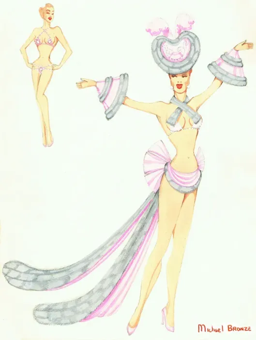 Framed Print : Murrays Cabaret Club costume design Framed Print : Murrays Cabaret Club costume design