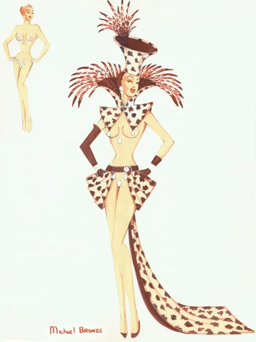 Framed Print : Murrays Cabaret Club costume design Framed Print : Murrays Cabaret Club costume design