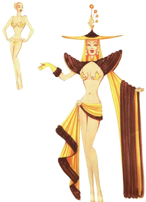 Framed Print : Murrays Cabaret Club costume design Framed Print : Murrays Cabaret Club costume design