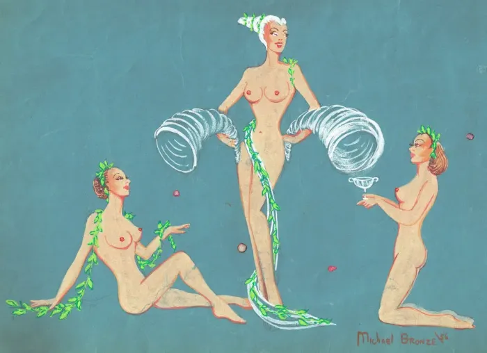 Framed Print : Murrays Cabaret Club costume design Framed Print : Murrays Cabaret Club costume design