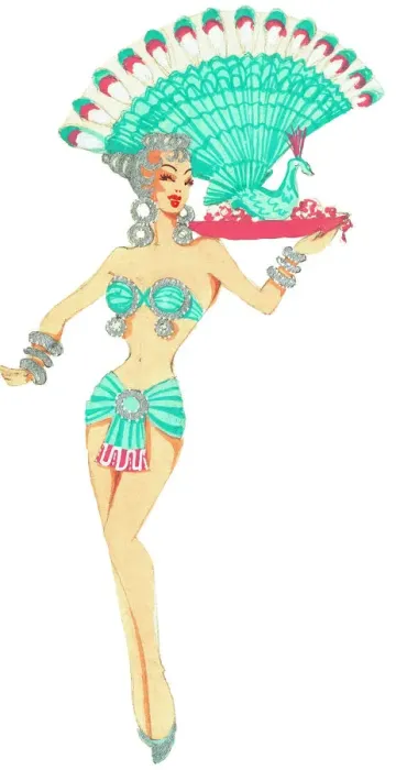 Framed Print : Murrays Cabaret Club costume design Framed Print : Murrays Cabaret Club costume design
