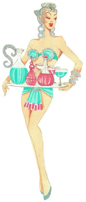 Framed Print : Murrays Cabaret Club costume design Framed Print : Murrays Cabaret Club costume design