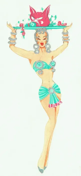 Framed Print : Murrays Cabaret Club costume design Framed Print : Murrays Cabaret Club costume design