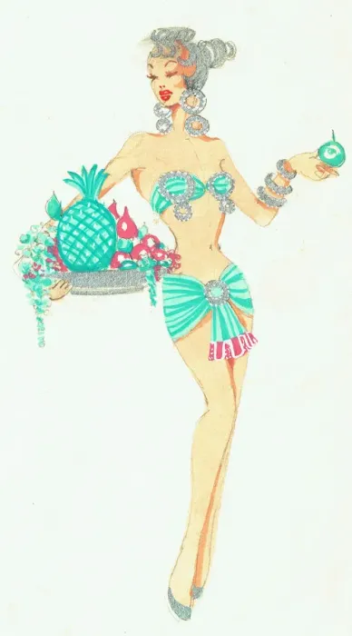 Framed Print : Murrays Cabaret Club costume design Framed Print : Murrays Cabaret Club costume design