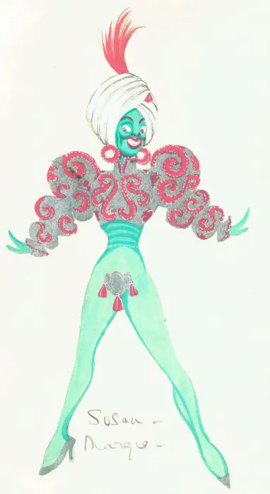 Framed Print : Murrays Cabaret Club costume design Framed Print : Murrays Cabaret Club costume design