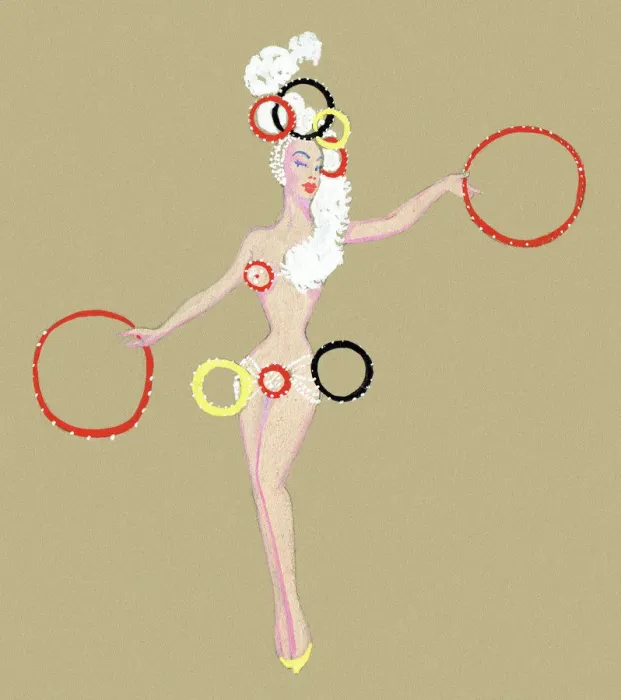 Framed Print : Murrays Cabaret Club costume design Framed Print : Murrays Cabaret Club costume design