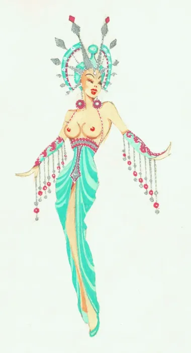 Framed Print : Murrays Cabaret Club costume design Framed Print : Murrays Cabaret Club costume design