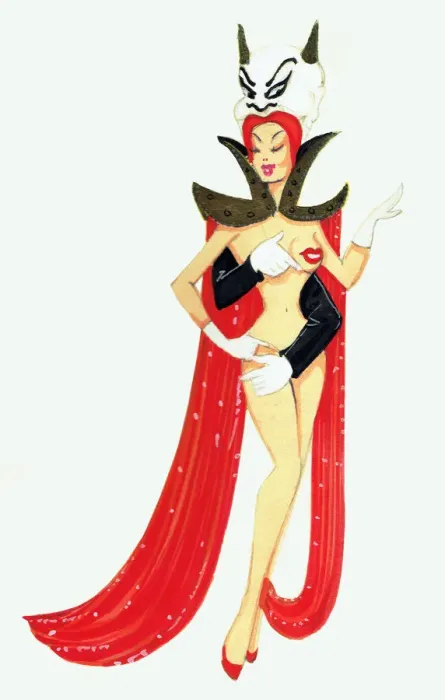 Framed Print : Murrays Cabaret Club costume design Framed Print : Murrays Cabaret Club costume design