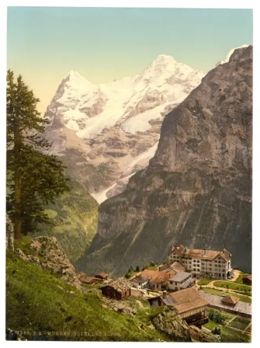 Framed Print : Murren, Hotel des Alps, Bernese Oberland, Switzerland Framed Print : Murren, Hotel des Alps, Bernese Oberland, Switzerland