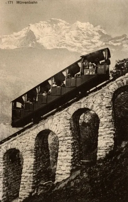 Framed Print : Murren Mountain Funicular Railway - Switzerland Framed Print : Murren Mountain Funicular Railway - Switzerland
