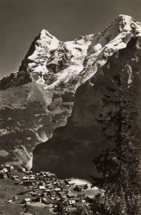 Framed Print : Murren, Switzerland - Bernese Alps - Eiger and Monch Framed Print : Murren, Switzerland - Bernese Alps - Eiger and Monch