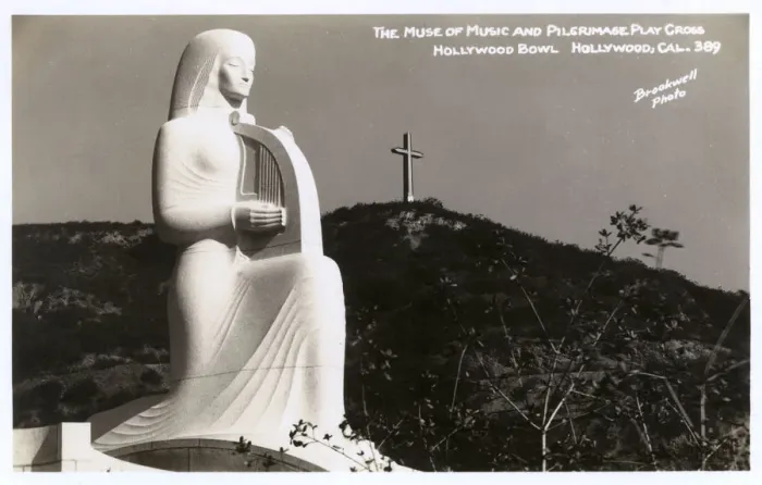 Framed Print : The Muse of Music and Pilgrimage Play Cross - Hollywood Bowl Framed Print : The Muse of Music and Pilgrimage Play Cross - Hollywood Bowl