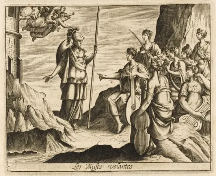 Framed Print : The Muses and Athena Framed Print : The Muses and Athena