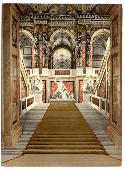 Framed Print : The Museum of Arts, the staircase, Vienna, Austro-Hungary Framed Print : The Museum of Arts, the staircase, Vienna, Austro-Hungary