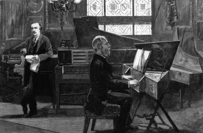 Framed Print : Music conference lecture 1888 Framed Print : Music conference lecture 1888