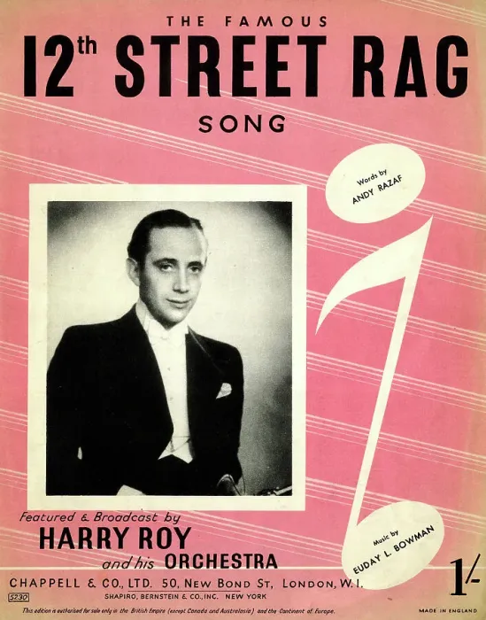 Framed Print : Music cover, 12th Street Rag, Harry Roy Framed Print : Music cover, 12th Street Rag, Harry Roy