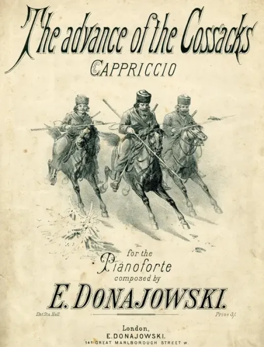 Framed Print : Music cover, The Advance of the Cossacks Cappriccio Framed Print : Music cover, The Advance of the Cossacks Cappriccio