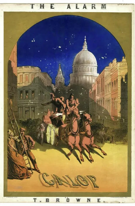 Framed Print : Music cover, The Alarm Galop, by T Browne Framed Print : Music cover, The Alarm Galop, by T Browne