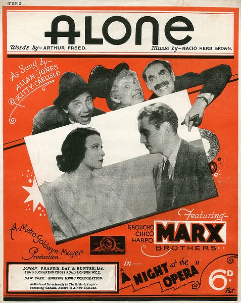 Music cover, Alone, Marx Brothers