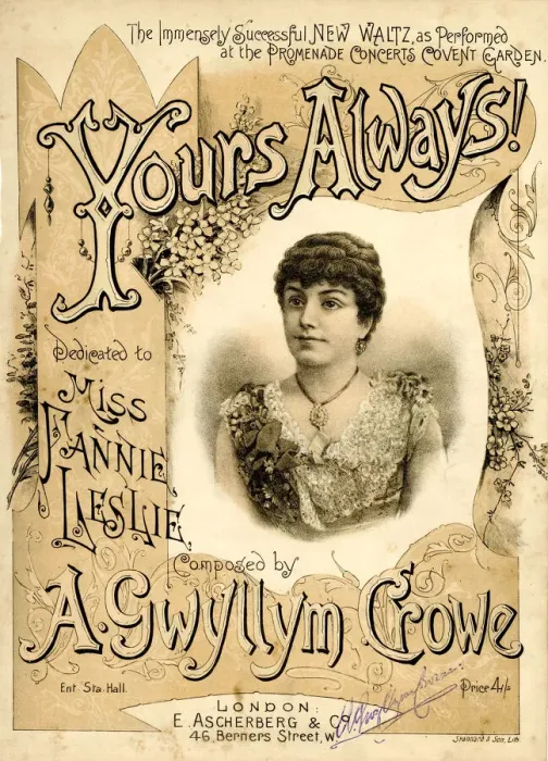 Framed Print : Music cover, Yours Always! by A Gwyllym Crowe Framed Print : Music cover, Yours Always! by A Gwyllym Crowe