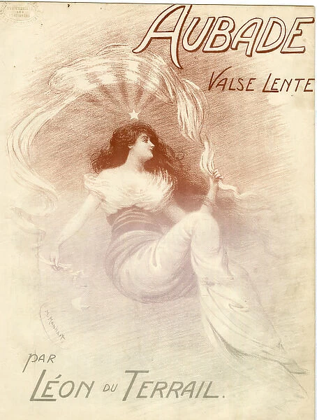 Music cover, Aubade, Valse Lente