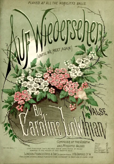 Framed Print : Music cover, Auf Wiedersehen, by Caroline Lowthian Framed Print : Music cover, Auf Wiedersehen, by Caroline Lowthian