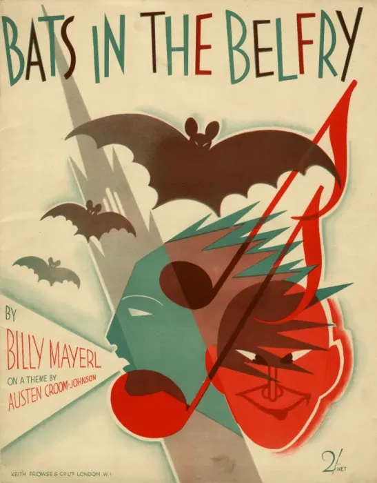 Framed Print : Music cover, Bats in the Belfry