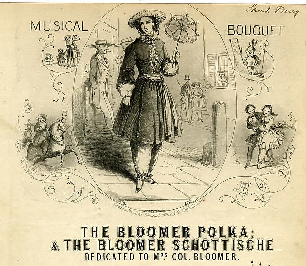 Music cover, The Bloomer Polka & Bloomer Schottische