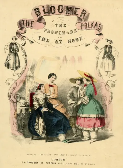 Framed Print : Music cover, The Bloomer Polkas Framed Print : Music cover, The Bloomer Polkas