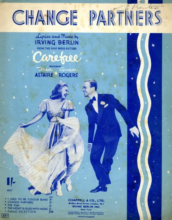 Framed Print : Music cover, Change Partners, Fred Astaire, Ginger Rogers Framed Print : Music cover, Change Partners, Fred Astaire, Ginger Rogers