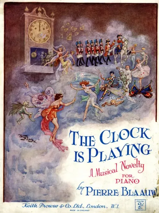 Framed Print : Music cover, The Clock is Playing Framed Print : Music cover, The Clock is Playing
