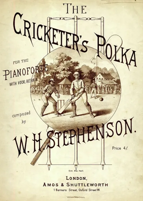 Framed Print : Music cover, The Cricketer's Polka, by W H Stephenson Framed Print : Music cover, The Cricketer's Polka, by W H Stephenson